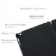 Funda iPad de piel negro Zendago