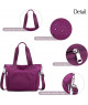 Bolso tote en color magenta con correas con logo y correa cruzada desmontable.