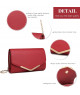 Clutch Rojo con Cadena Dorada para Eventos Especiales