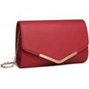 Clutch Rojo con Cadena Dorada para Eventos Especiales