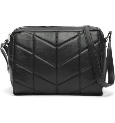 Bolso Bandolera Acolchado Negro - Clásico y Contemporáneo