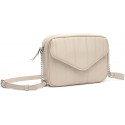 Bolso Bandolera Acolchado Crema con Cadena Metálica - Elegancia Urbana