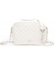 Bolso Bandolera Blanco Acolchado con Cadena Metálica - Pureza y Estilo