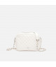 Bolso Bandolera Blanco Acolchado con Cadena Metálica - Pureza y Estilo