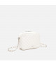 Bolso Bandolera Blanco Acolchado con Cadena Metálica - Pureza y Estilo