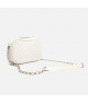 Bolso Bandolera Blanco Acolchado con Cadena Metálica - Pureza y Estilo