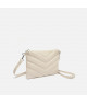 Bolso Bandolera Chevrón Crema de Misako - Suave Elegancia