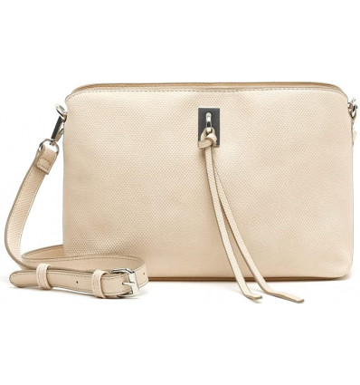 Bolso Bandolera Texturizado Crema de Misako - Toque Suave y Neutral