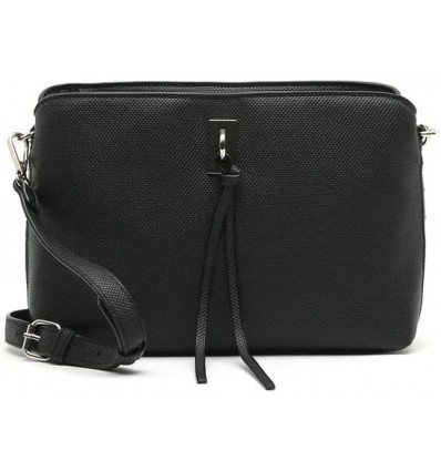 Bolso Bandolera Texturizado Negro de Misako - Clásico Imprescindible