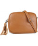 Bolso Bandolera Texturizado Tono Caramelo con Borla Elegante - Casual Chic