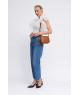 Bolso Bandolera Texturizado Tono Caramelo con Borla Elegante - Casual Chic