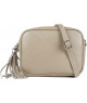 Bolso Bandolera Texturizado Beige con Borla Elegante - Tu Compañero de Estilo Diario