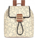 Mochila New K Icon TOUS - Multibeige con Detalles en Marrón