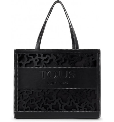 Bolso Tote Negro de TOUS - Elegancia Atemporal con un Toque Moderno