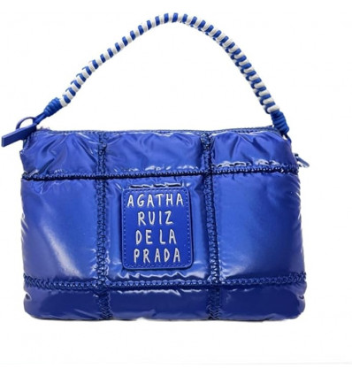 Bandolera Acolchada Efecto Satinado Azul Vibrante - Agatha Ruiz de la Prada