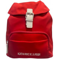 Mochila Nylon Rojo Vibrante con Cierre Hebilla - Mujer - Agatha Ruiz de la Prada