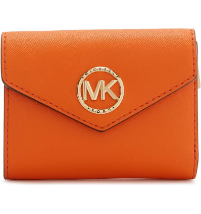 Cartera Trifold Greenwich de Michael Kors en Naranja Vibrante