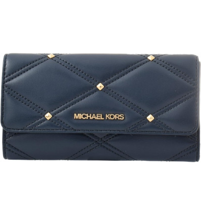 Michael Kors Billetera Azul Marino - Clásico y Elegante con Toques Dorados