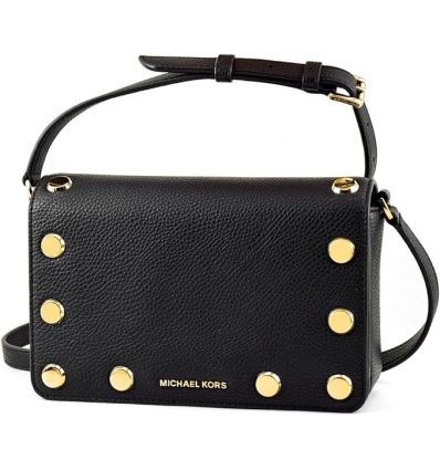 Bolso Holly de Michael Kors para Mujer en Negro con Detalles Dorados