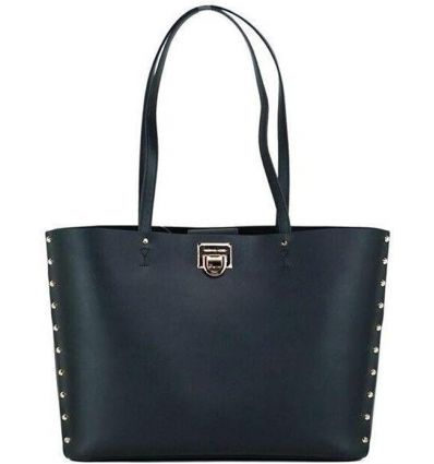 Michael Kors Bolso Manhattan Negro con Remaches Dorados - Elegancia Urbana