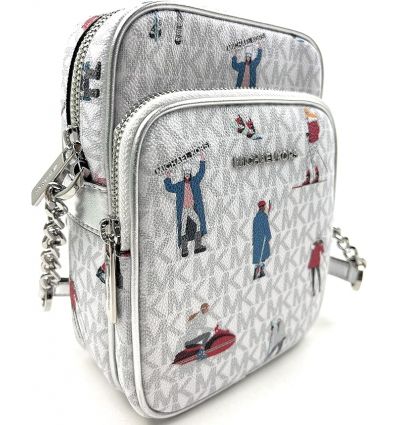 Bolso Crossbody Jet Set Michael Kors - Blanco Brillante Multicolor