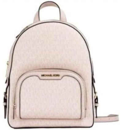 Mochila Abbey Jaycee Michael Kors - MK Signature Rosa