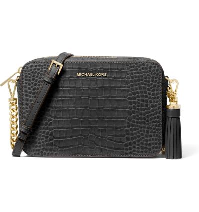 Bolso Michael Kors Crossbodies Coco Nobuck Jet Set Negro